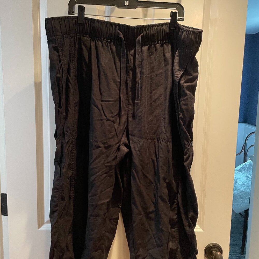 Lane Bryant Capri Linen-Style Draw String Pants - image 1